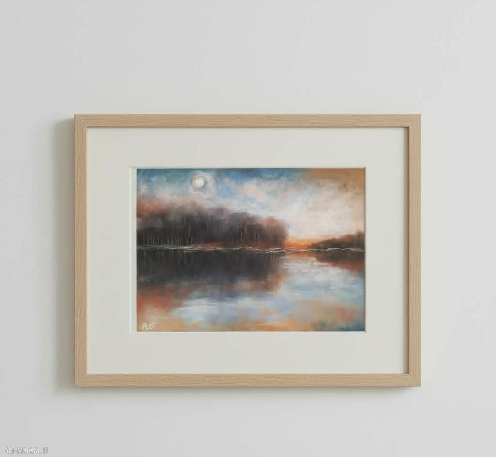 Wieczór - obraz z suchych pasteli 18x24 cm bez ramy