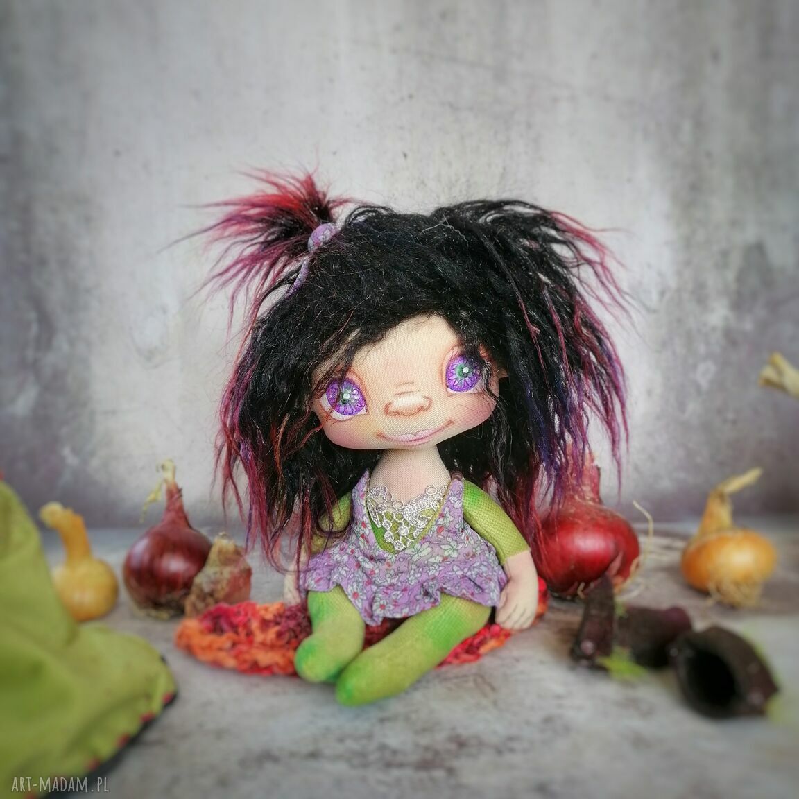 Wiedźma Urszula e-piet - ręcznie malowana lalka kolekcjonerska (ok. 25 cm)