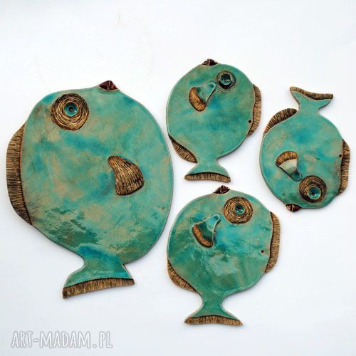 Wielgachna blues - ceramiczna ryba do powieszenia na ścianę