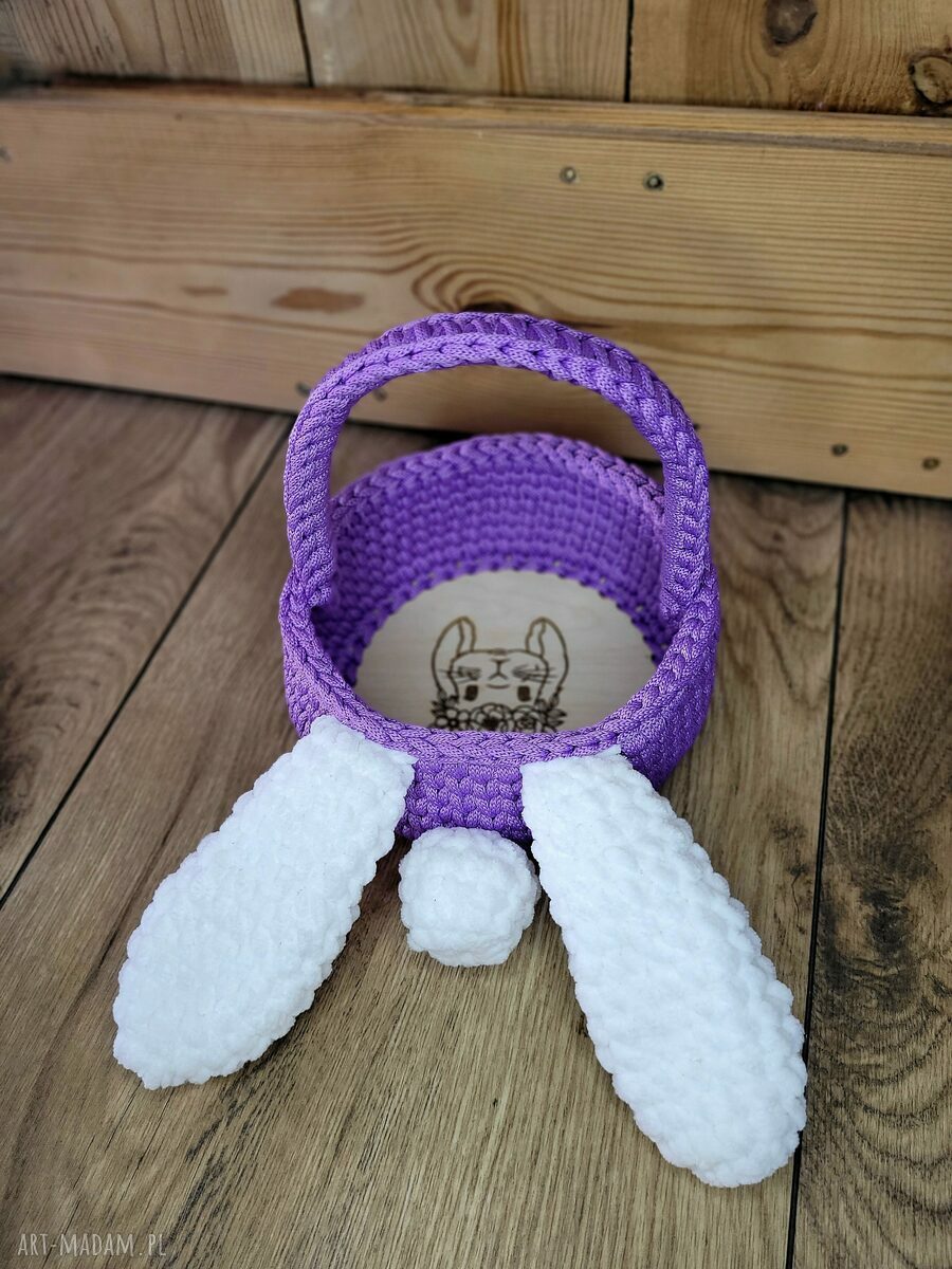 Koszyczek wielkanocny z uszkami - zajączek handmade