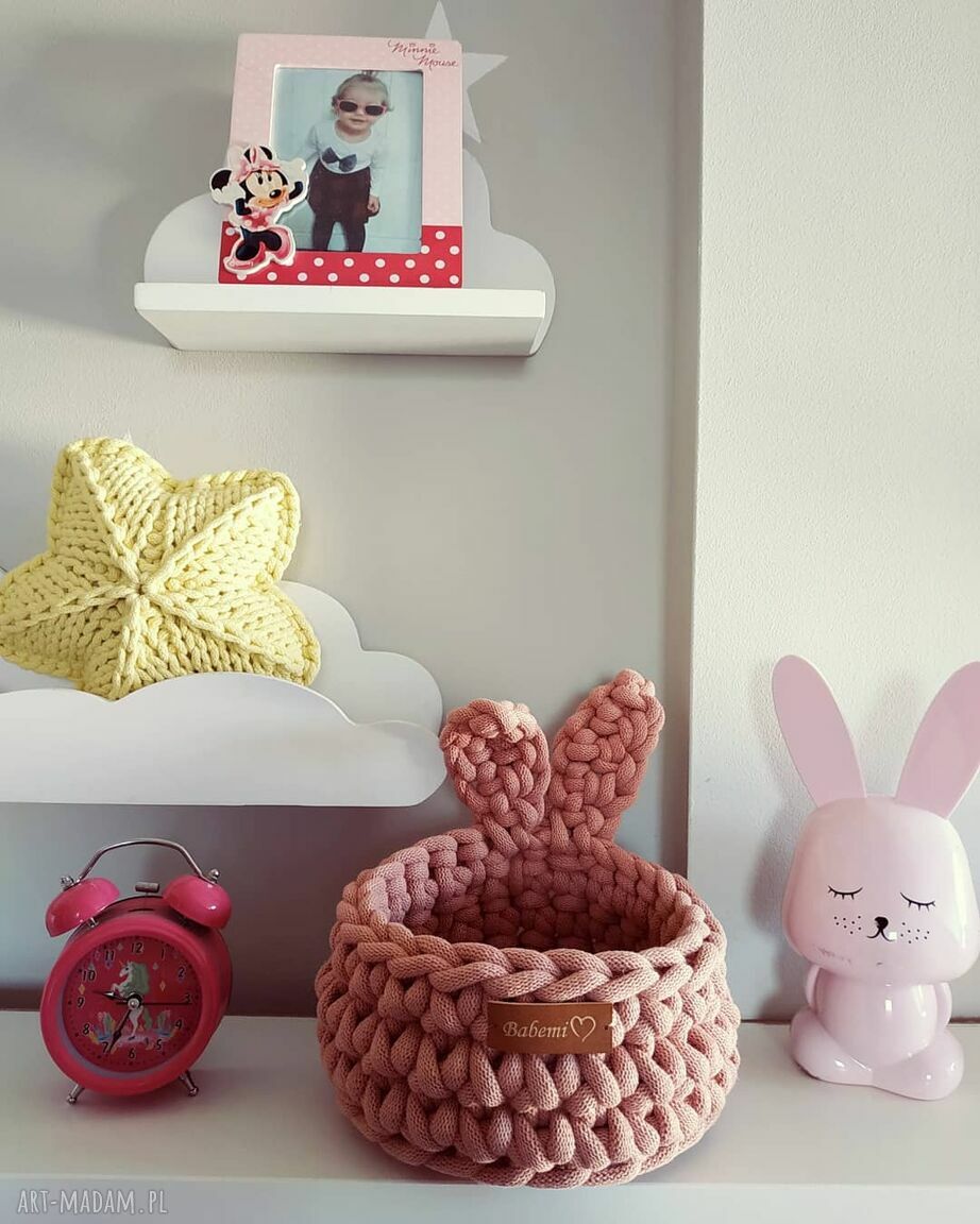 Koszyk wielkanocny króliczek "The Ester Bunny" - różowe złoto