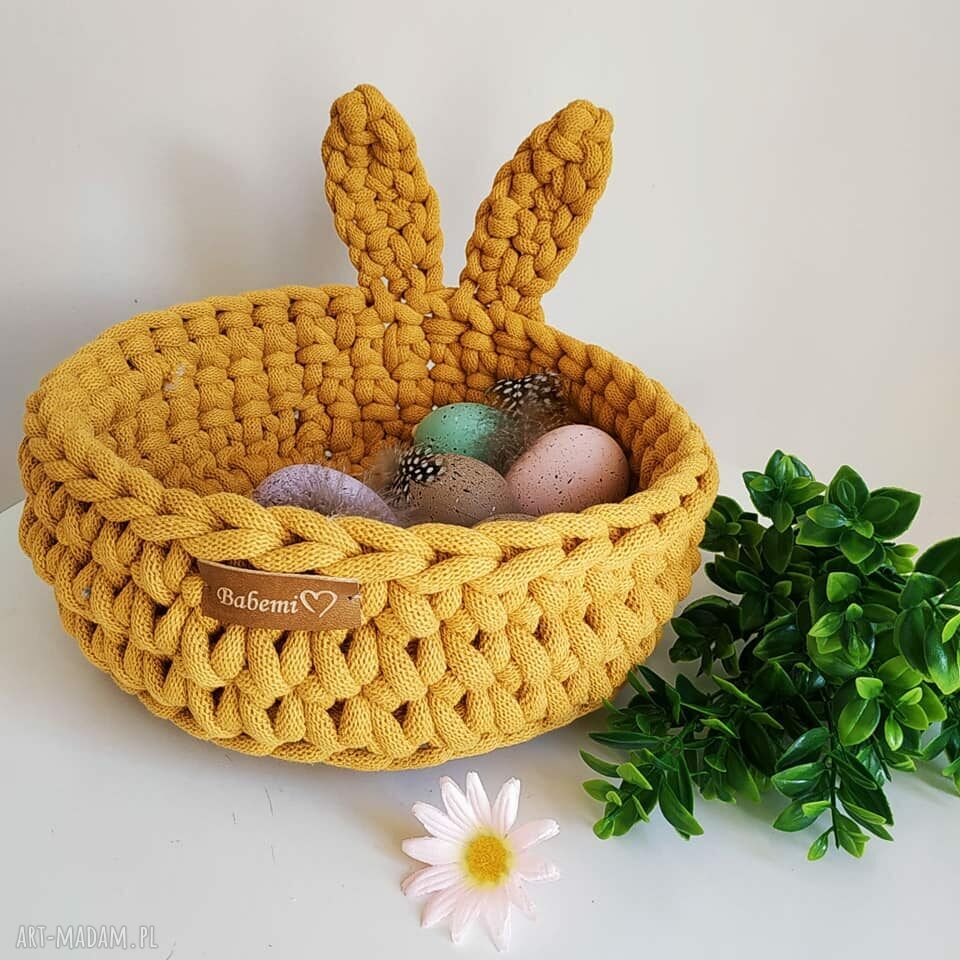 Koszyk wielkanocny „The Easter Bunny” - duży zajączek z uszami