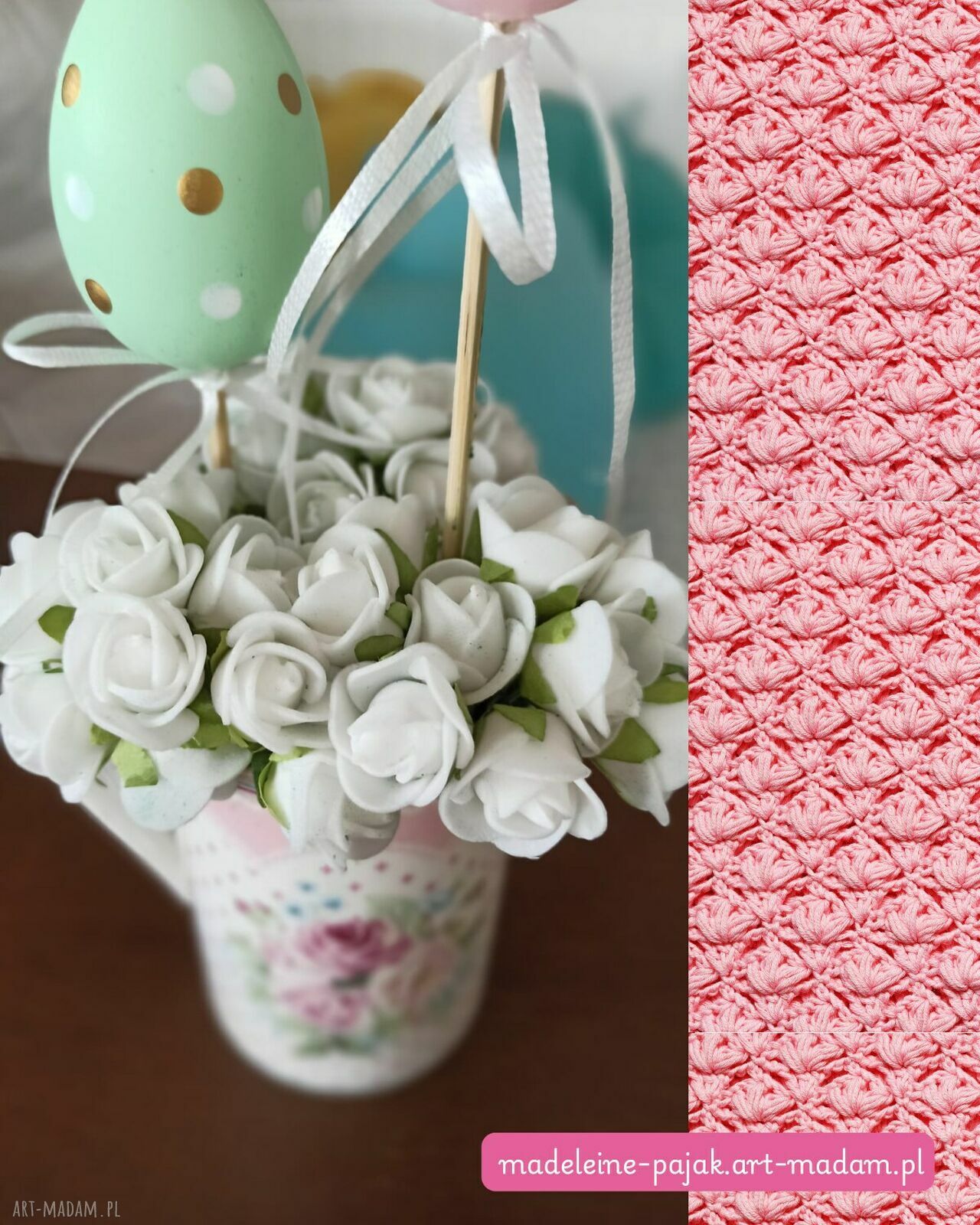 Wielkanocny ogród w filiżance - różana elegancja i pastele