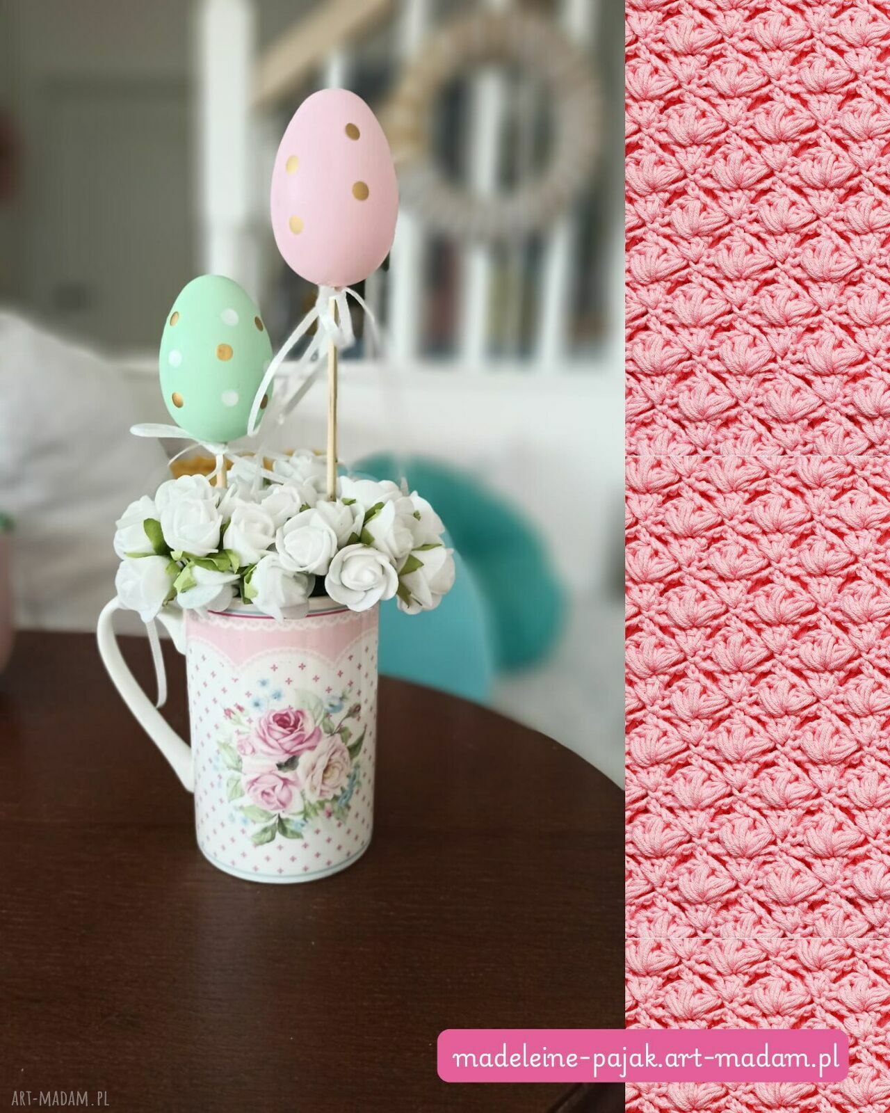 Wielkanocny ogród w filiżance - różana elegancja i pastele