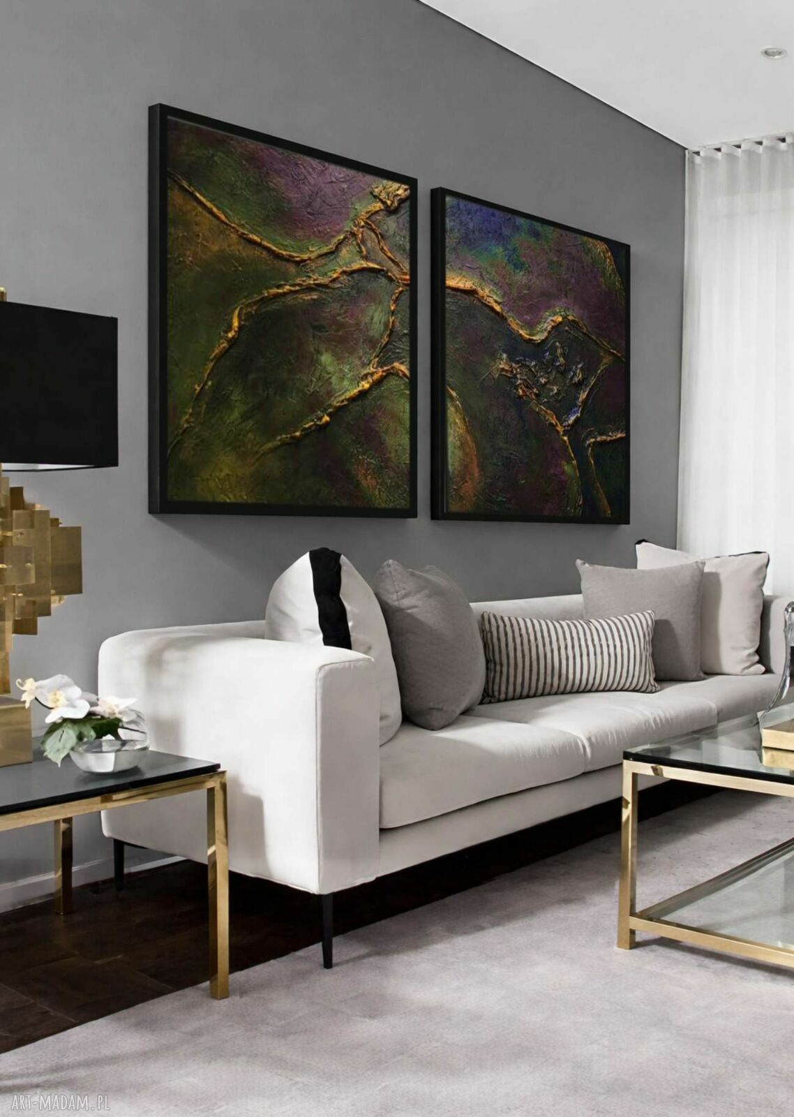 Wielki obraz na dużą ścianę 120x240 cm - komplet 2 obrazów