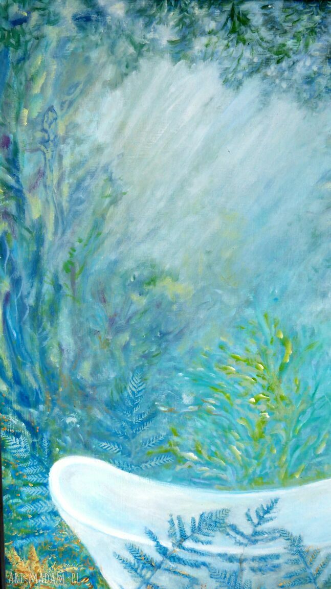 Wielki obraz olejny Wytchnienie 100x70 cm