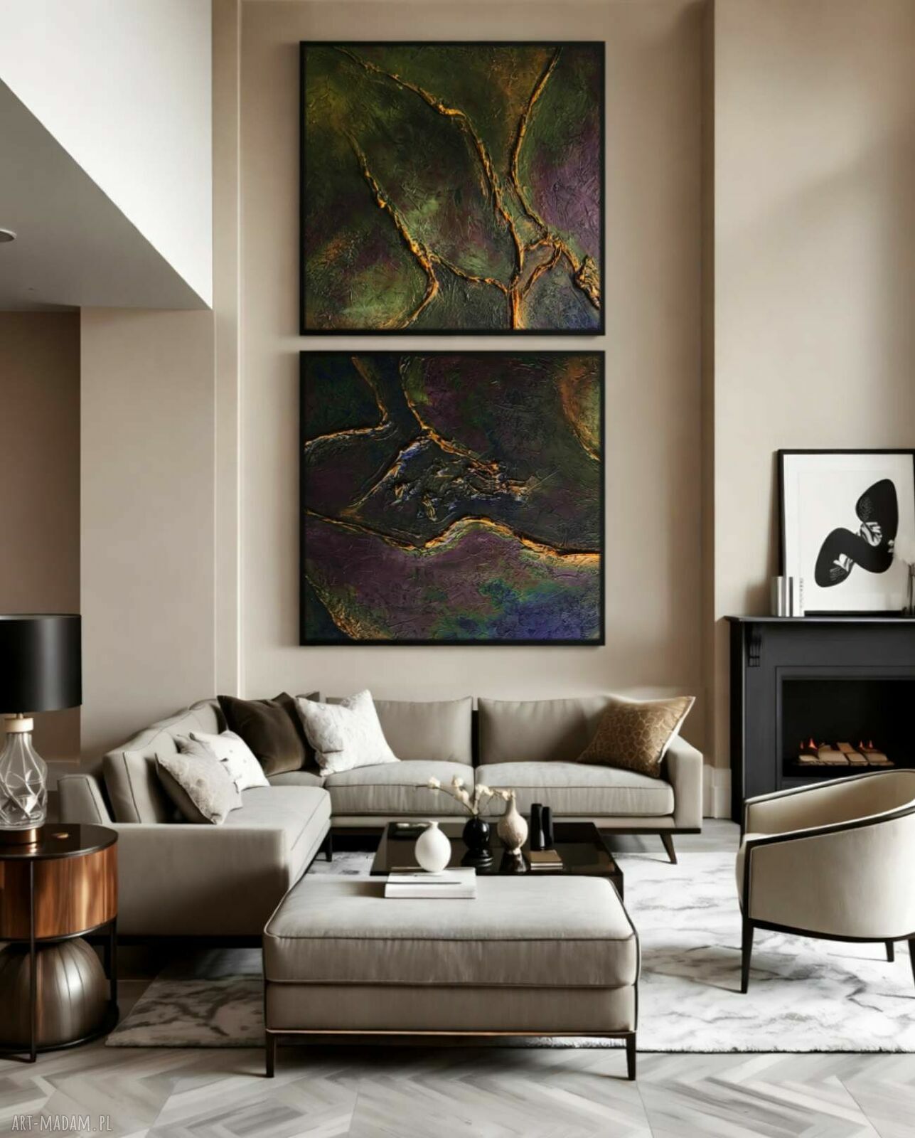 Wielki obraz na dużą ścianę 120x240 cm - komplet 2 obrazów