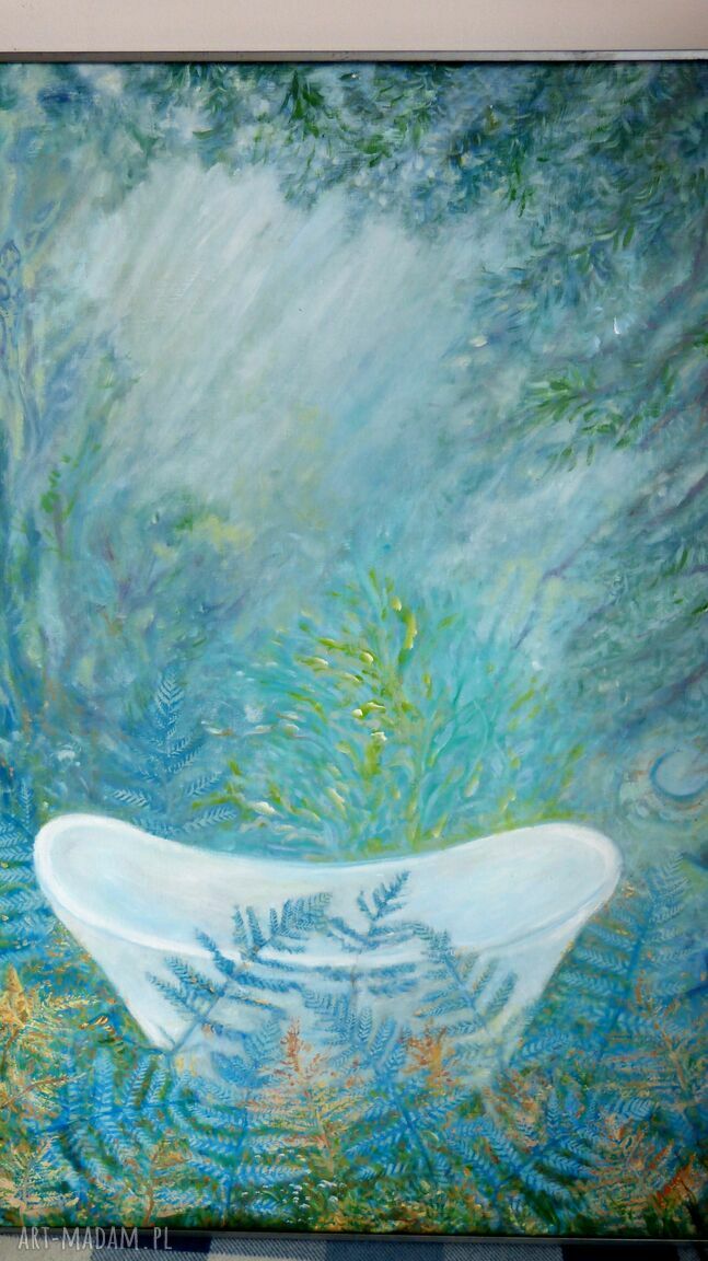 Wielki obraz olejny Wytchnienie 100x70 cm