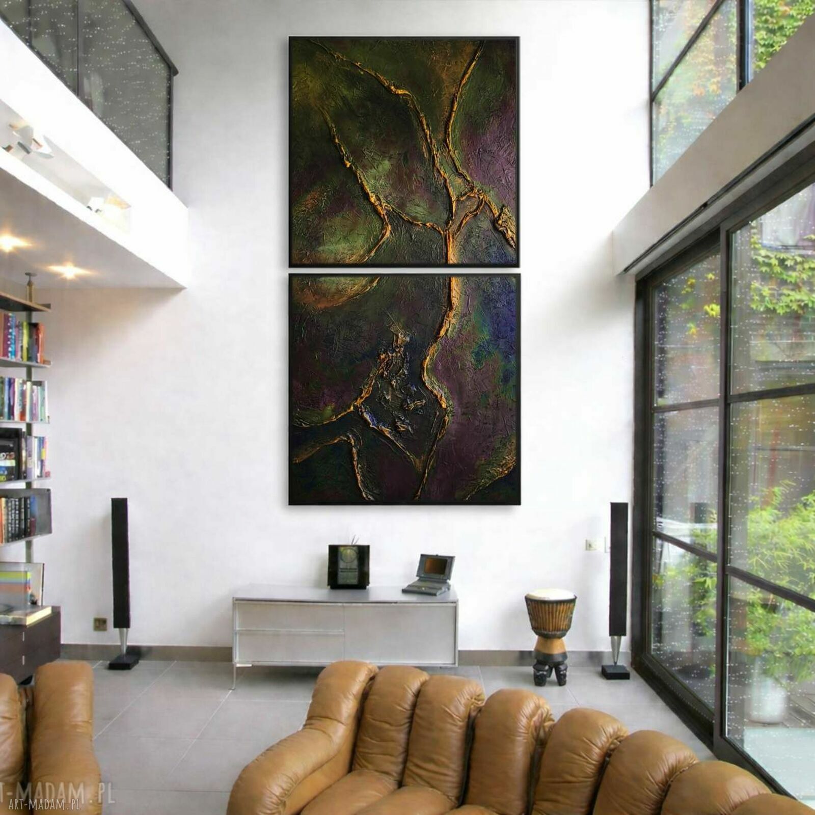 Wielki obraz na dużą ścianę 120x240 cm - komplet 2 obrazów