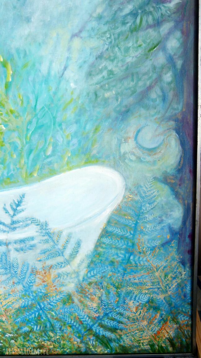 Wielki obraz olejny Wytchnienie 100x70 cm