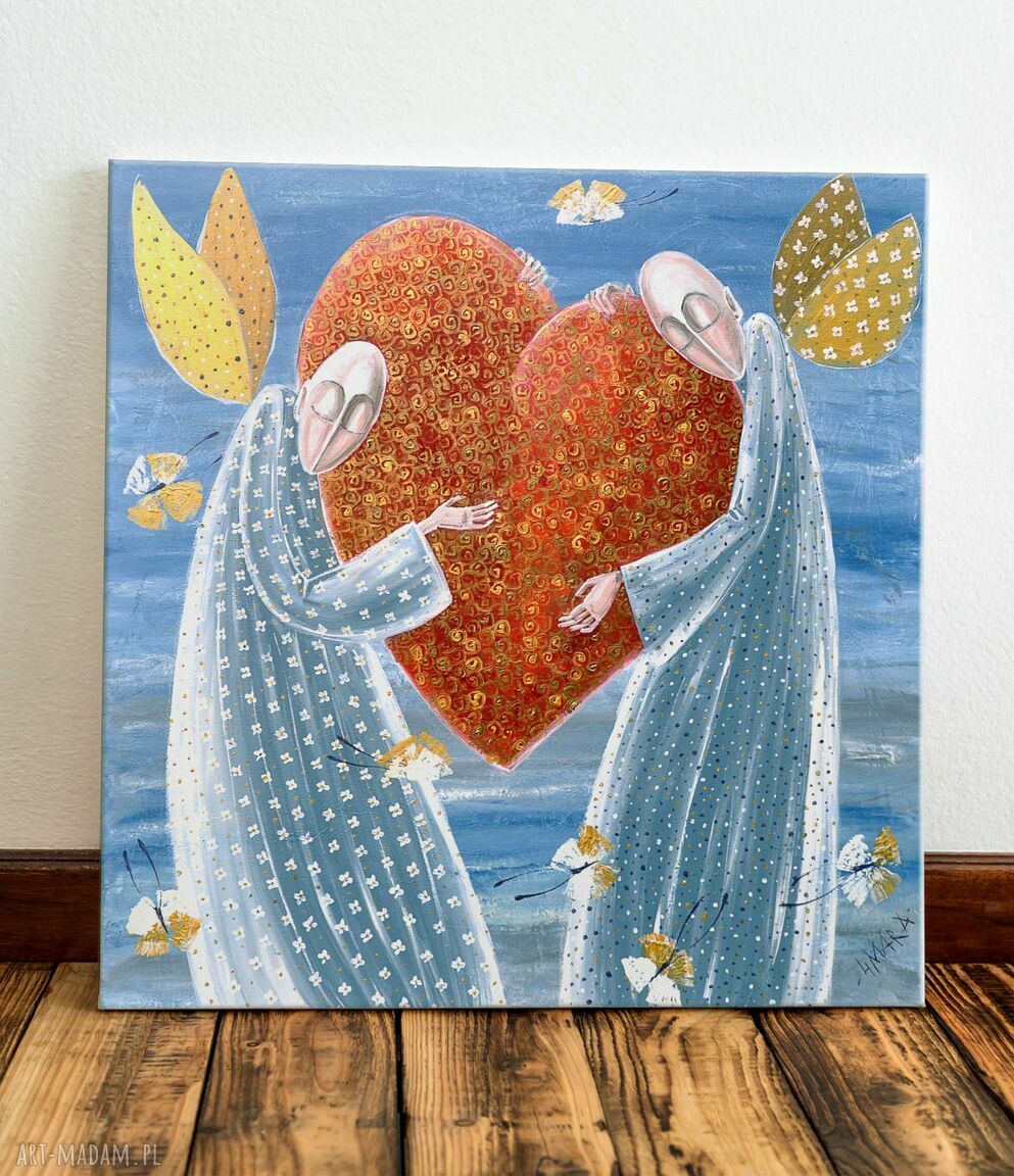 Wielkie serce. Miłość - obraz na płótnie canvas 60x60