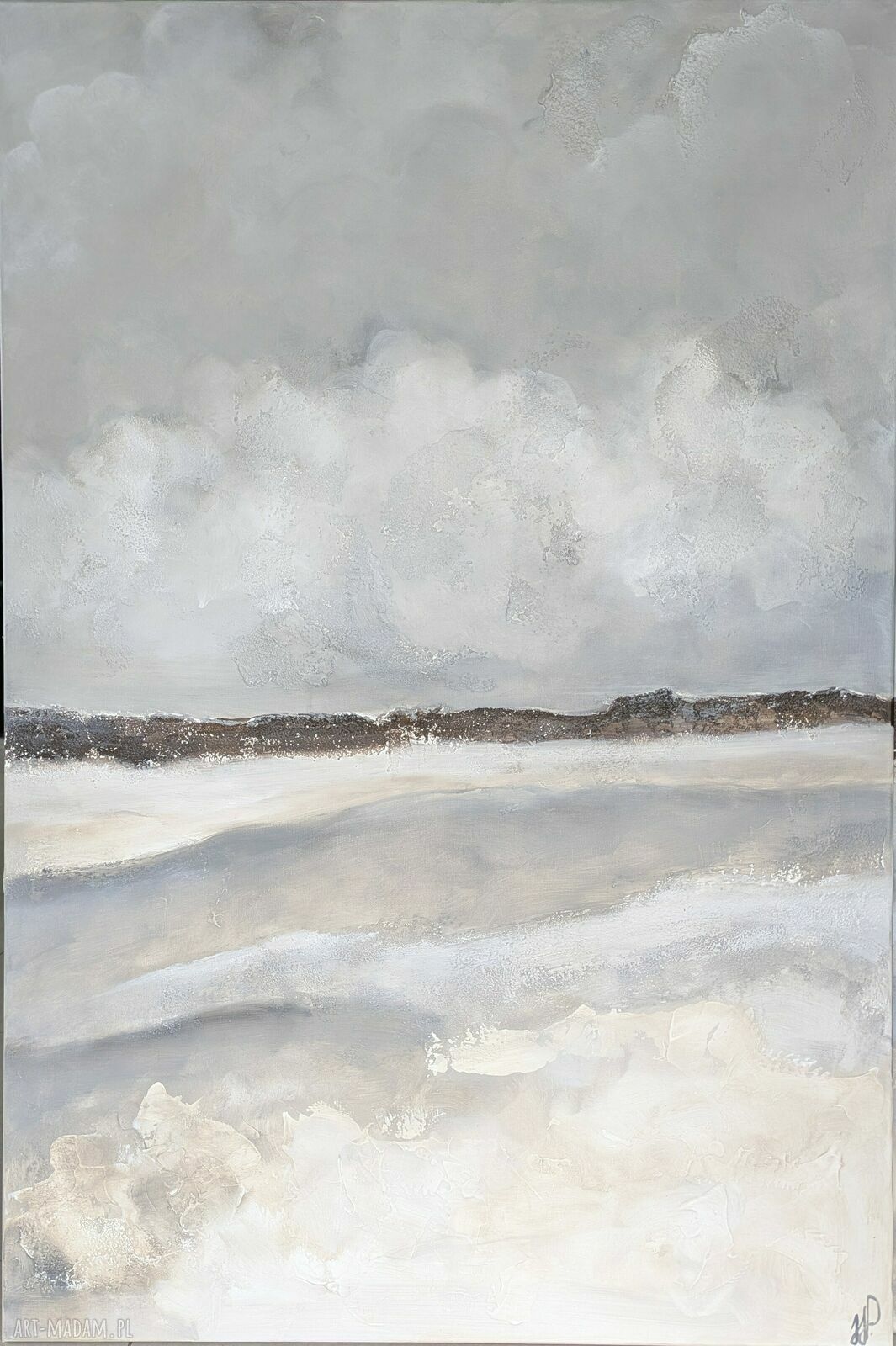 Wielkoformatowy dyptyk abstrakcyjny XXL 120x160 cm - obraz strukturalny ręcznie malowany