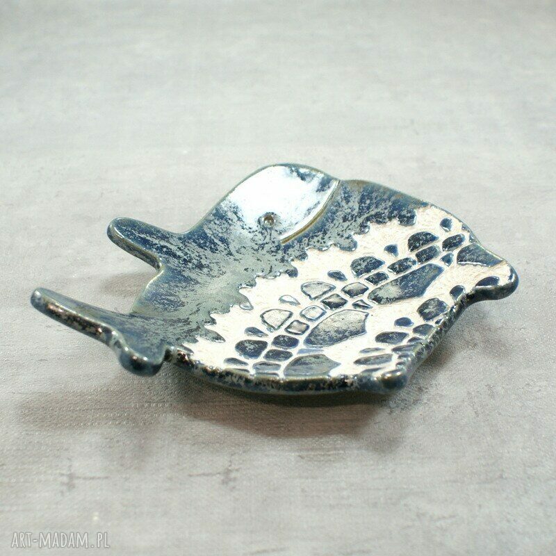 Mydelniczka Wieloryb - ceramiczna, morska do łazienki