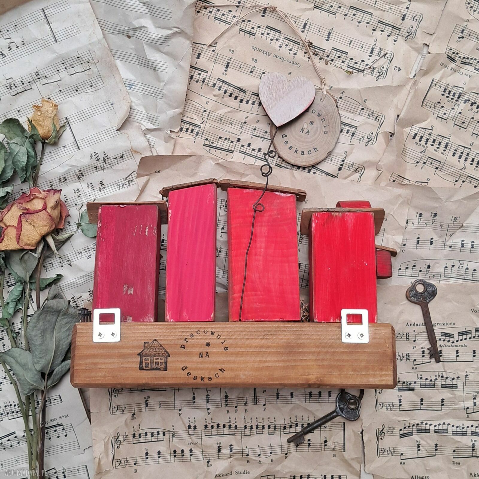 Ręcznie robiony wieszak ścienny handmade