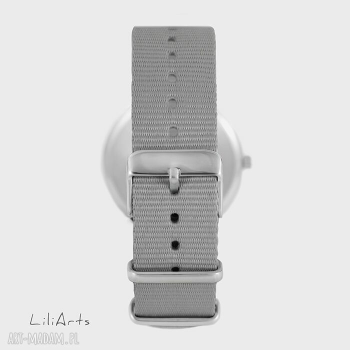 Zegarek handmade - Wilk Szary na pasku NATO