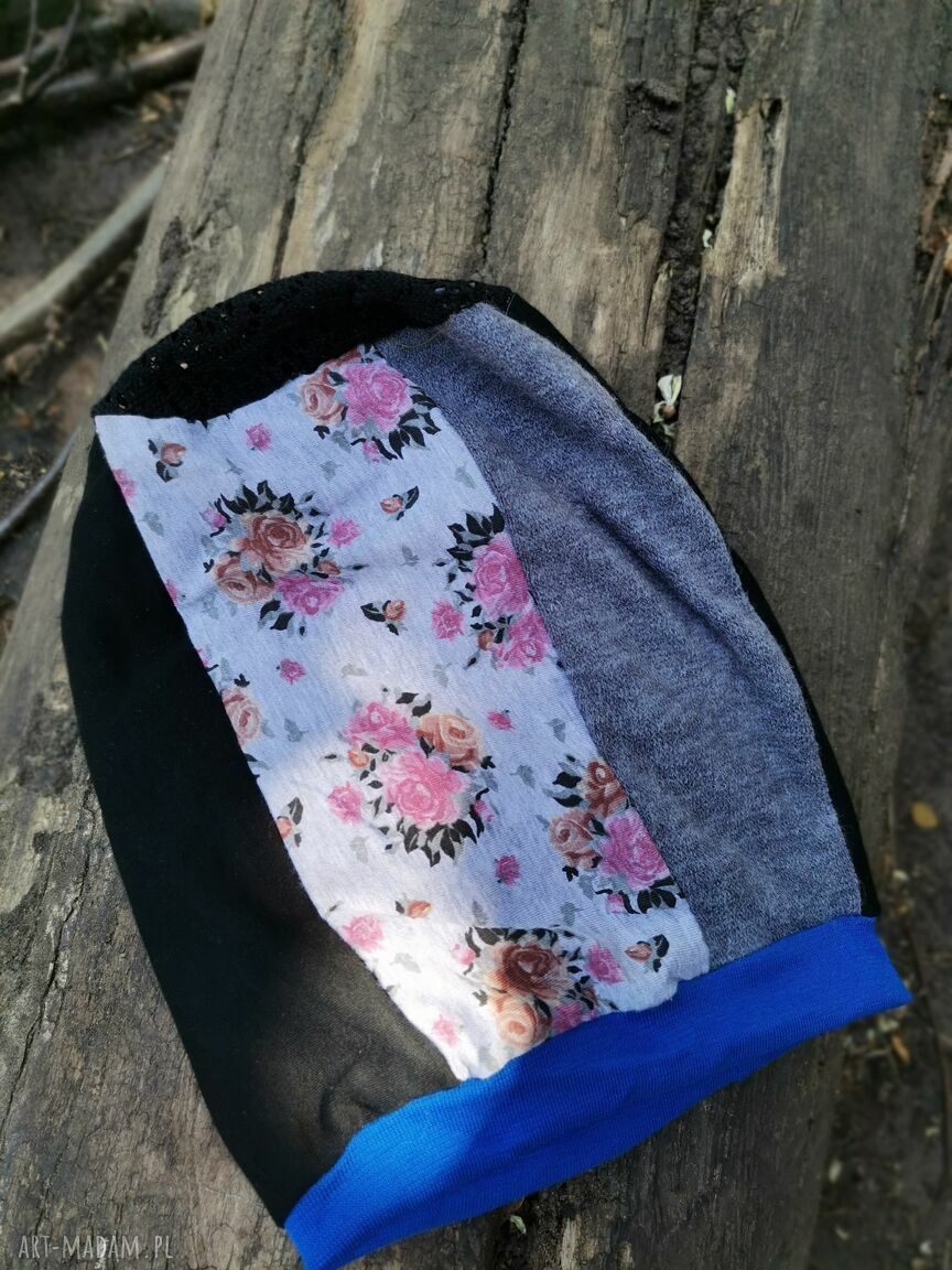 Czapka wiosenna patchworkowa - rozmiar uniwersalny