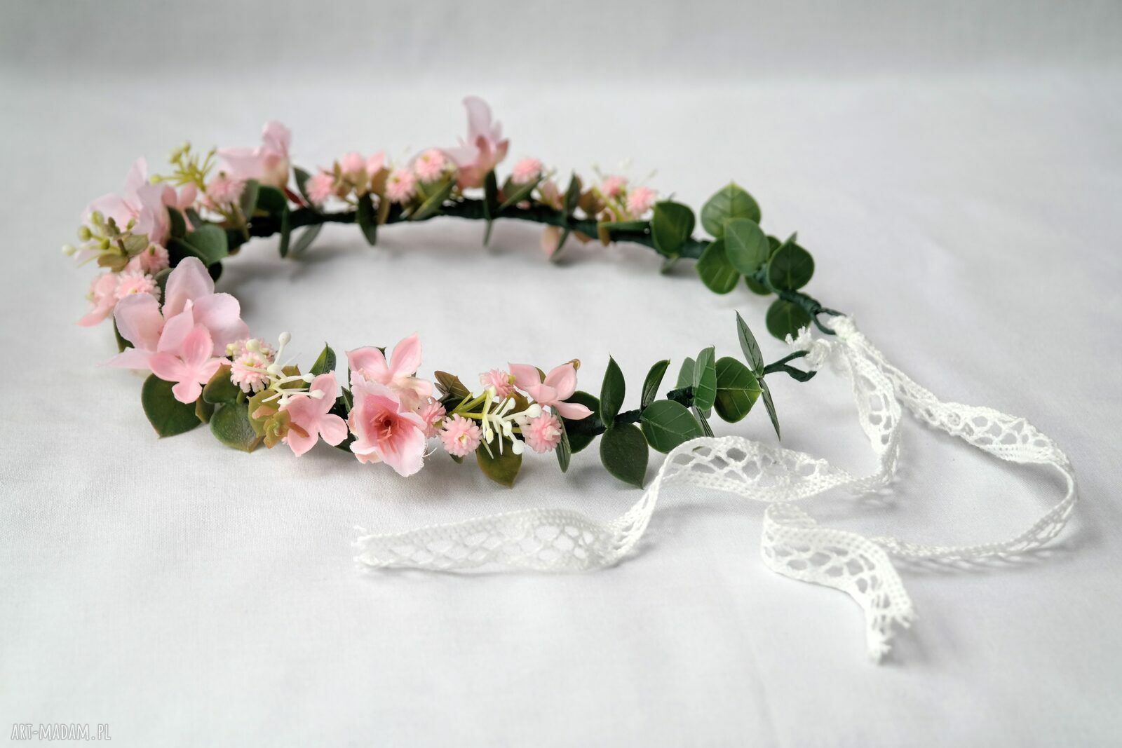Wiosenne przebudzenie - delikatny wianek handmade w pastelowych tonacjach