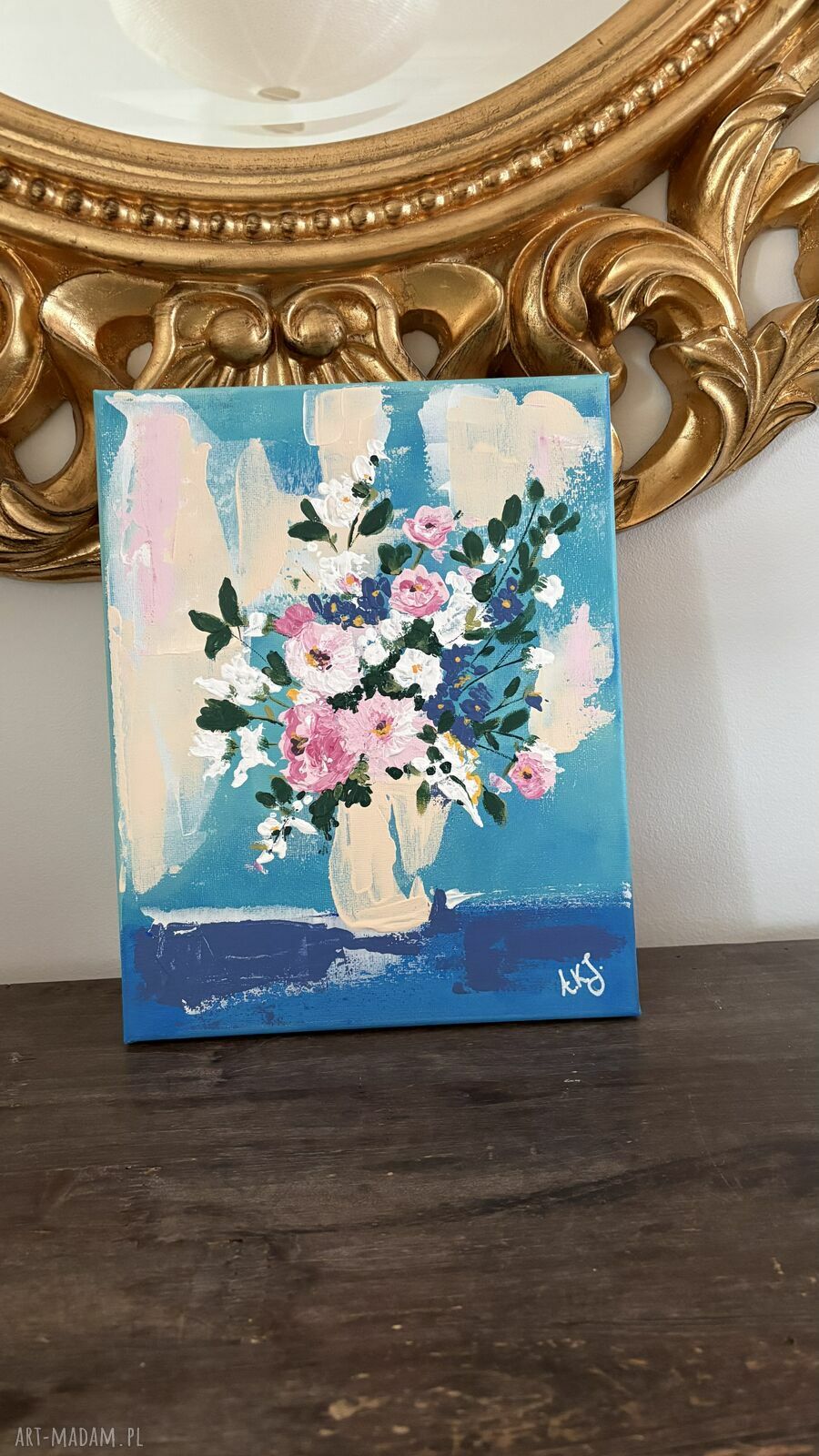 Wiosenny bukiet - obraz akrylowy na płótnie 24 x 30 cm (Misty Art Studio)