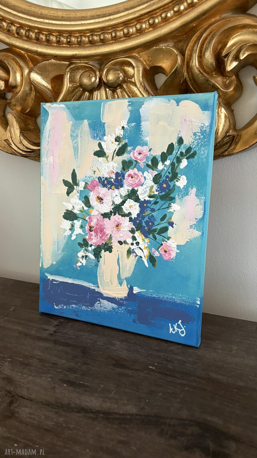 Wiosenny bukiet - obraz akrylowy na płótnie 24 x 30 cm (Misty Art Studio)