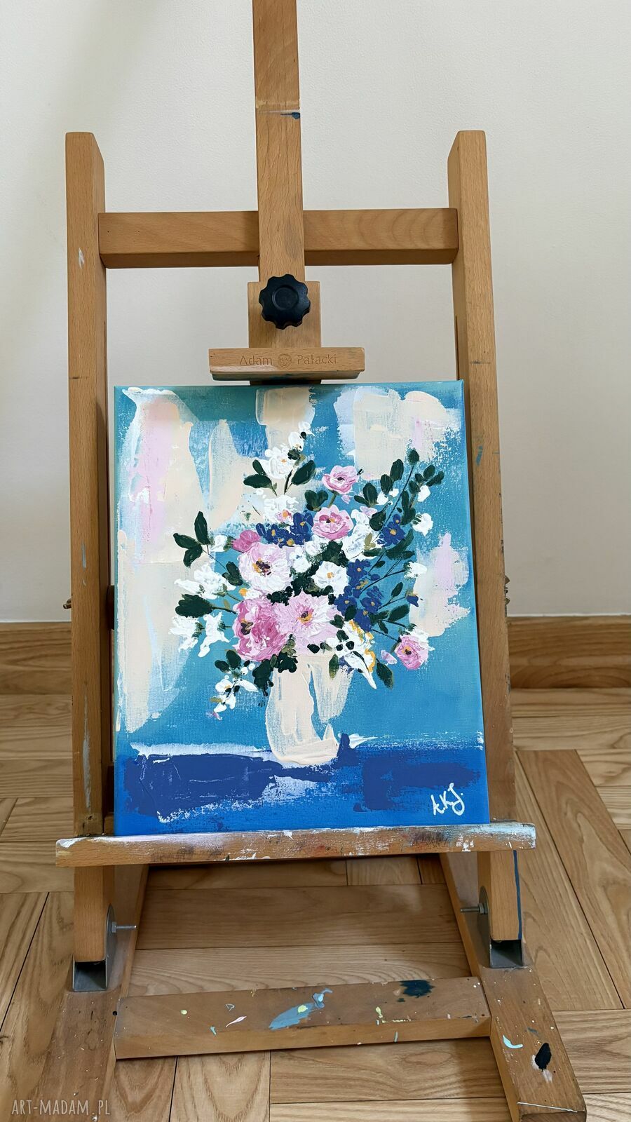 Wiosenny bukiet - obraz akrylowy na płótnie 24 x 30 cm (Misty Art Studio)