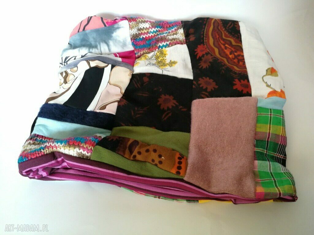 Komin wiosenny damski patchworkowy boho na rower (handmade)