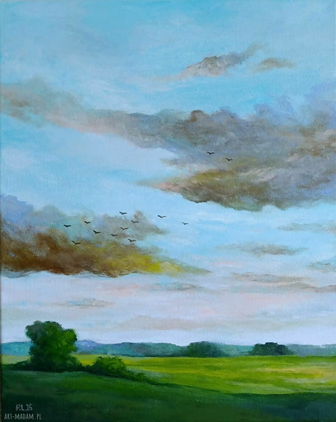 Wiosenny Poranek - obraz akrylowy na płótnie 50 x 40 cm