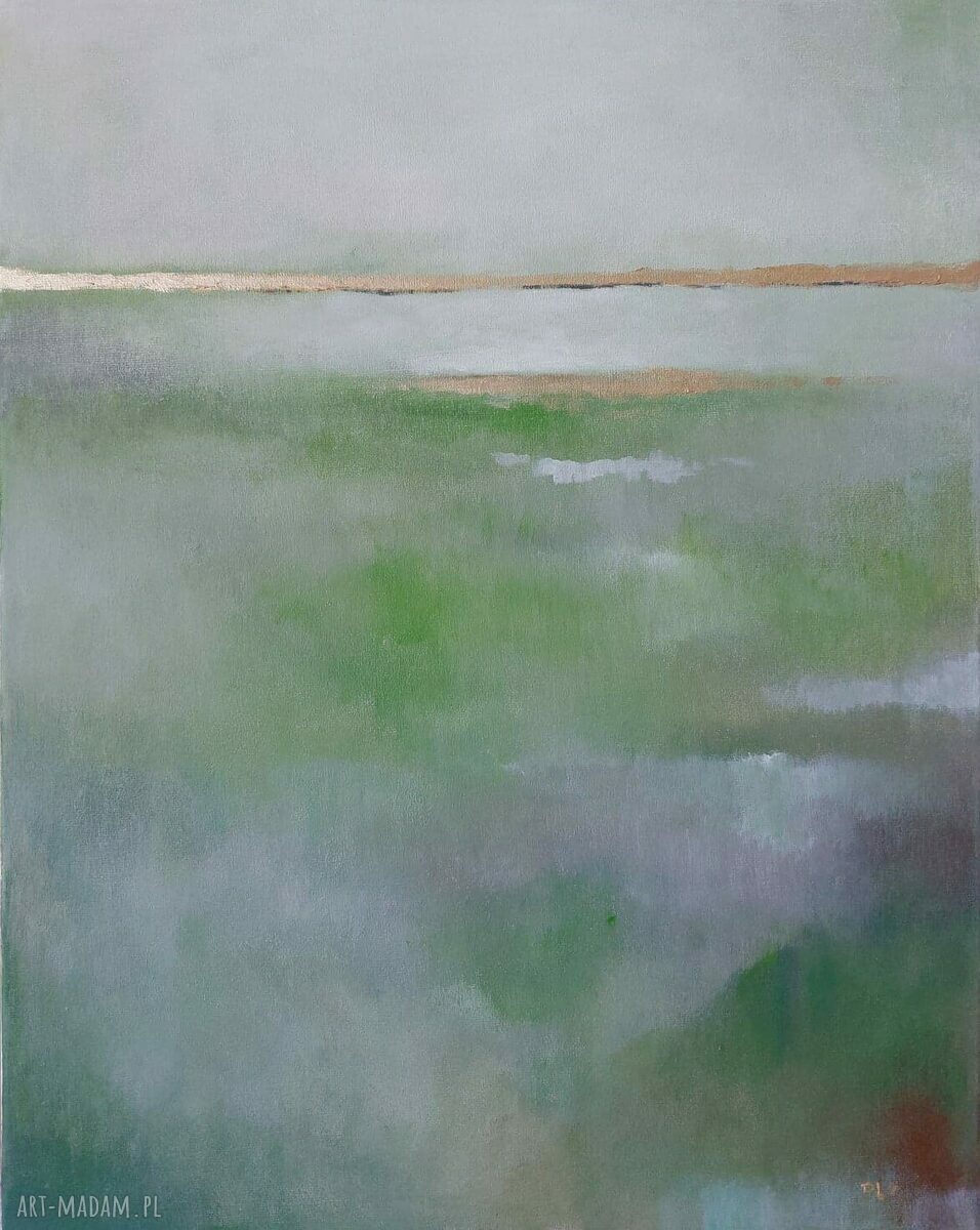 Wiosna z odrobiną złota - obraz akrylowy 40/50 cm