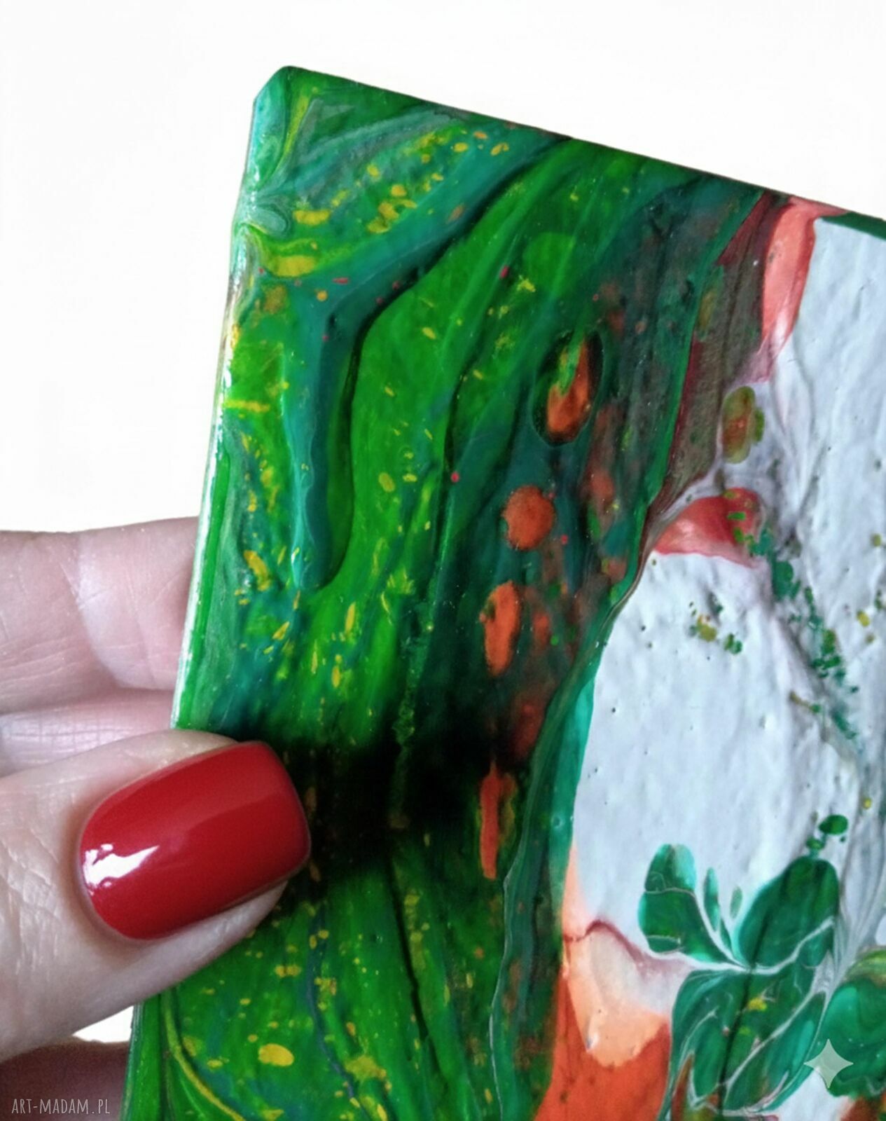 Wir Kolorów - unikalny magnes handmade na lodówkę 10x10 cm