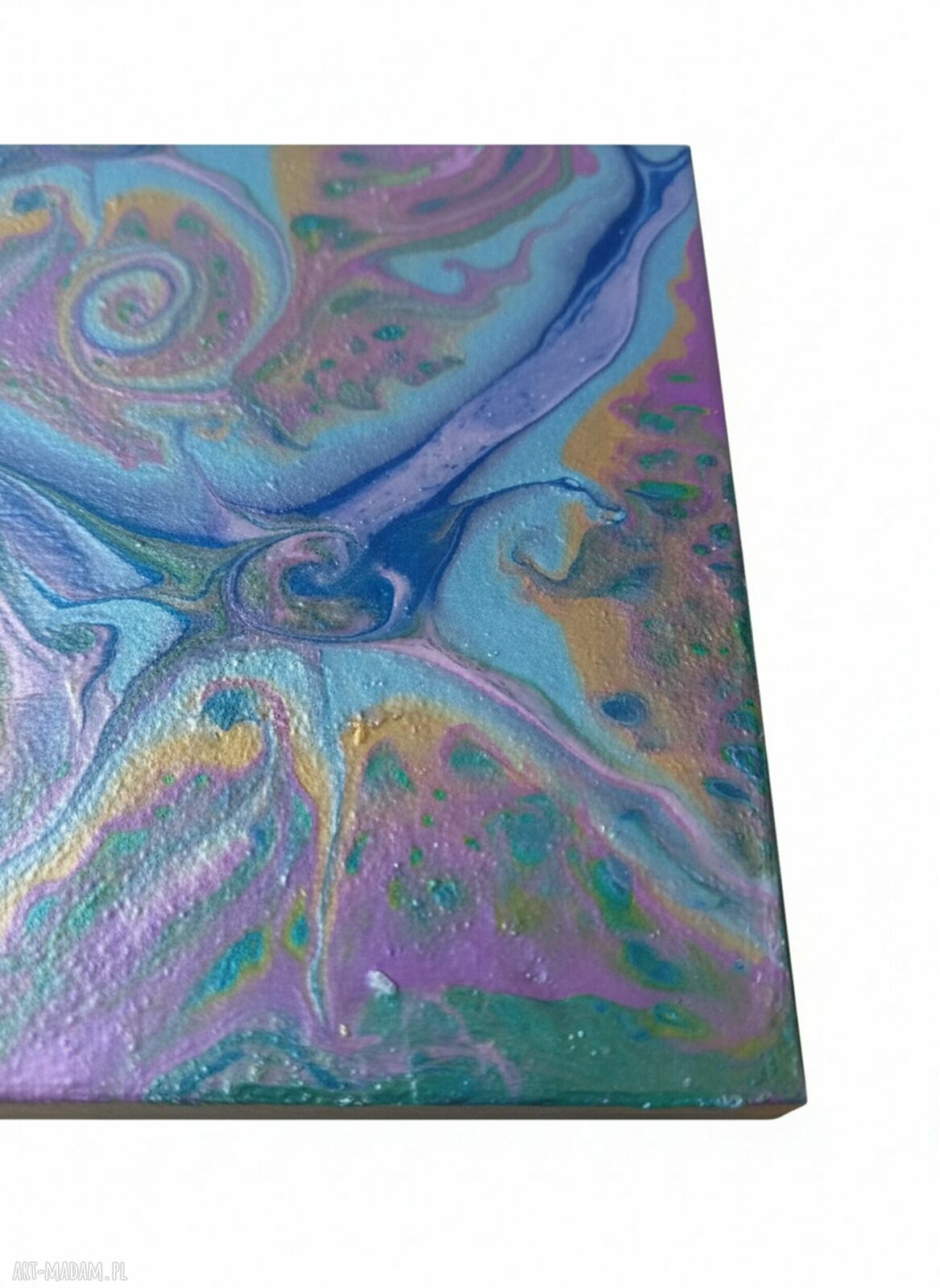 Unikalny magnes na lodówkę Wir Kolorów - ręcznie wykonany 10x10 cm