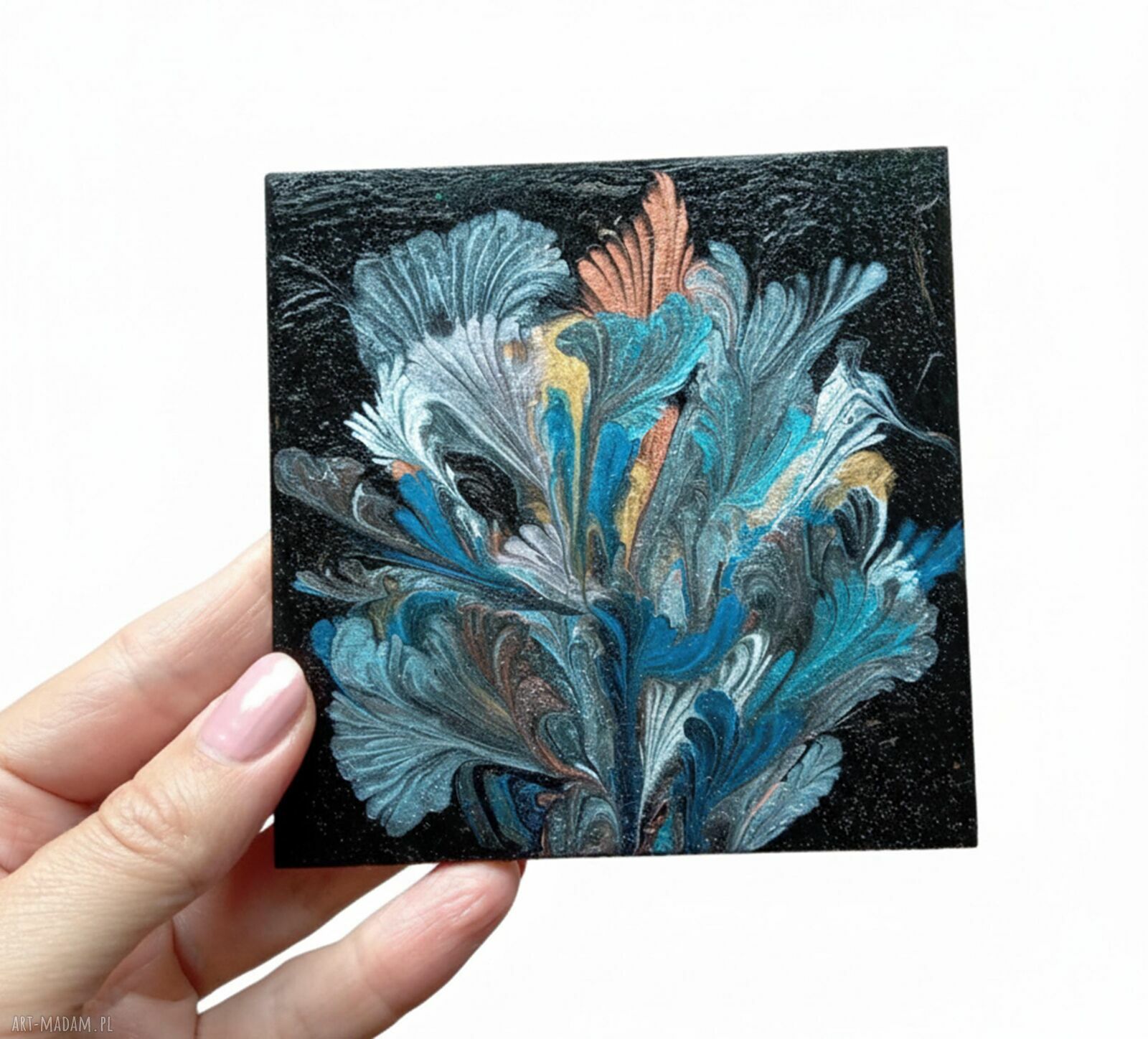 Wir Kolorów - unikalny magnes na lodówkę handmade 10x10 cm