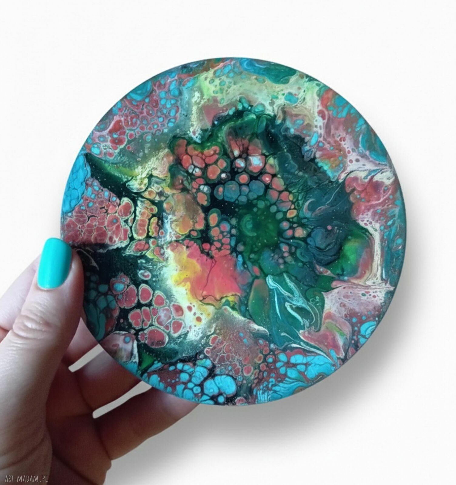 Wir Kolorów - unikalny magnes handmade na lodówkę 12 cm