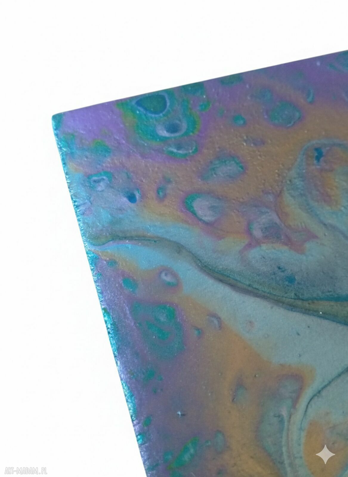Unikalny magnes na lodówkę Wir Kolorów - ręcznie wykonany 10x10 cm