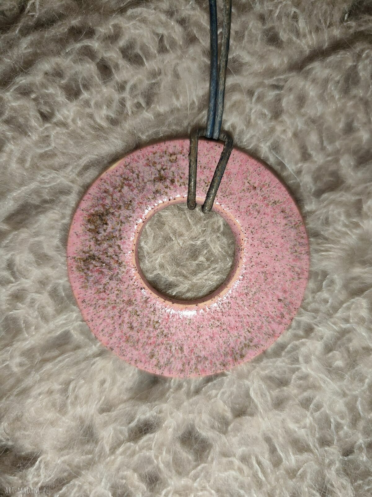 Wisior ceramiczny "Natura" - ręcznie robiony, szkliwiony i wypalany