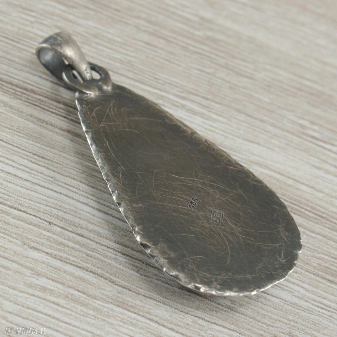 Wisiorek - Opal Dendrytowy i Srebro 1657