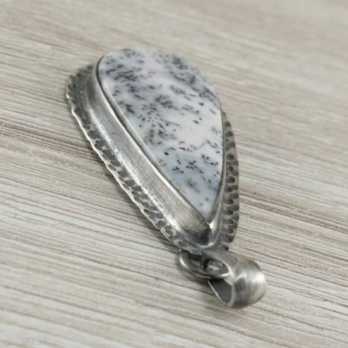 Wisiorek - Opal Dendrytowy i Srebro 1657