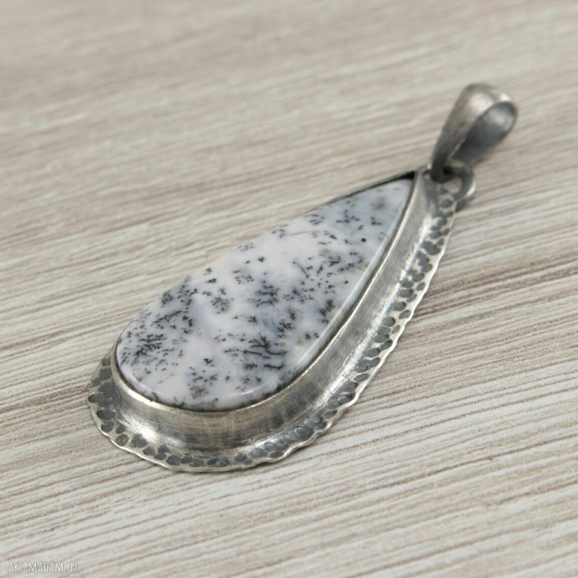 Wisiorek - Opal Dendrytowy i Srebro 1657