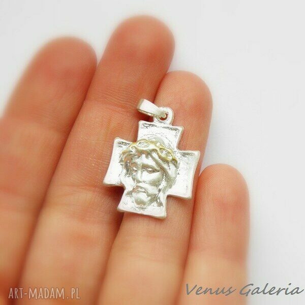 Wisiorek srebrny - Cross II white