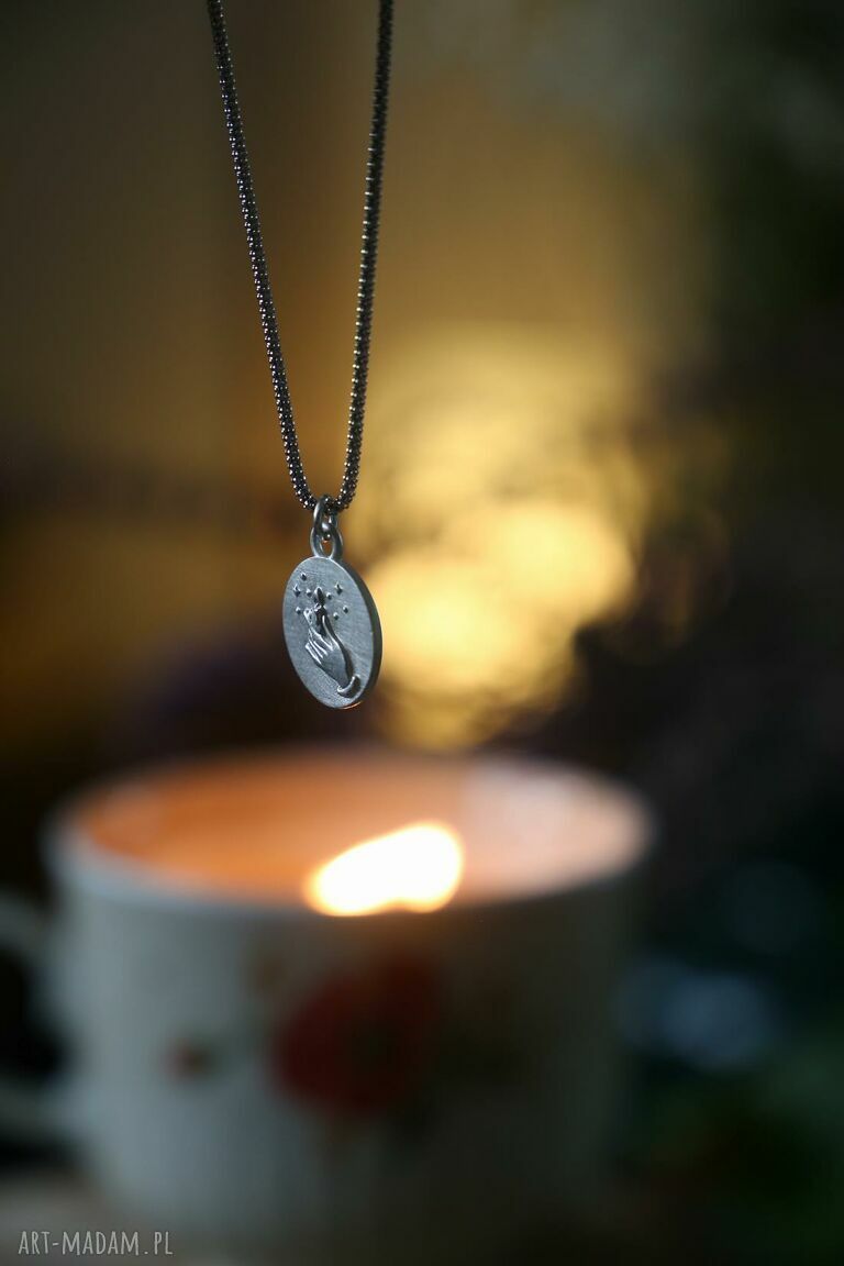 Wisiorek z Żywiołem Ognia ze Srebra 925 - dwustronny amulet