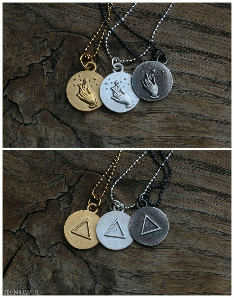 Wisiorek z Żywiołem Ognia ze Srebra 925 - dwustronny amulet