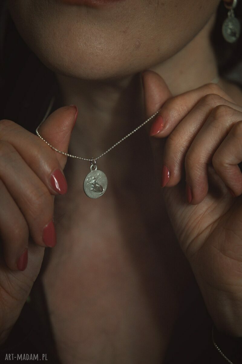 Wisiorek z Żywiołem Ognia ze Srebra 925 - dwustronny amulet