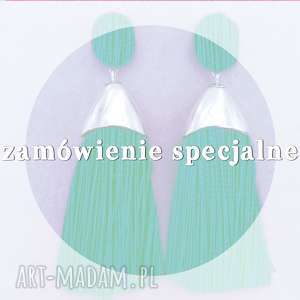 zamówienie specjalne bead story - zielone kolczyki