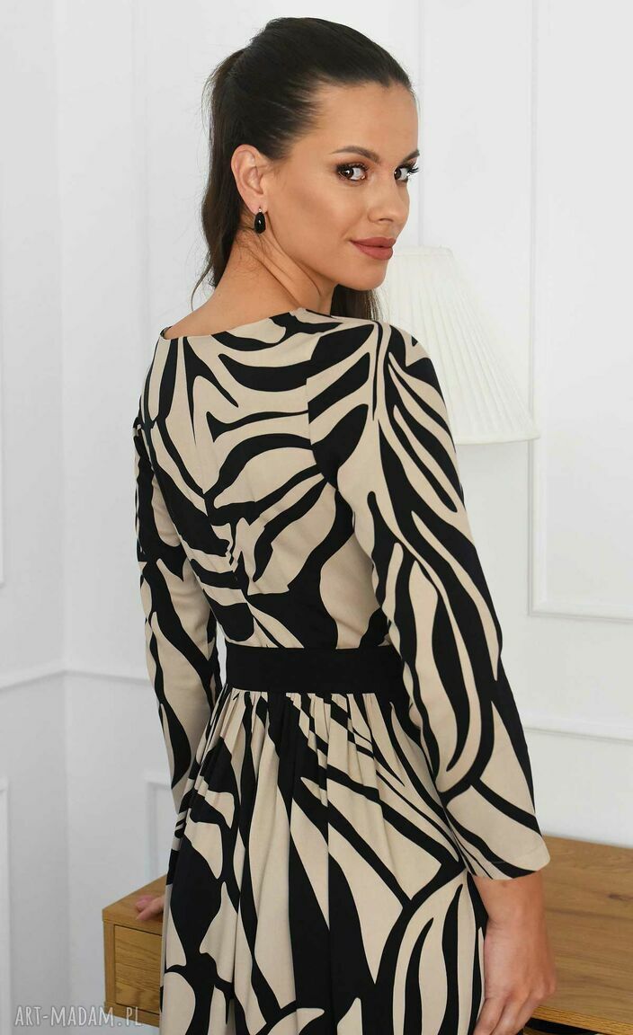 sukienki: Wiskozowa sukienka Midi Total INETTA (Margot Beż) Hand Made