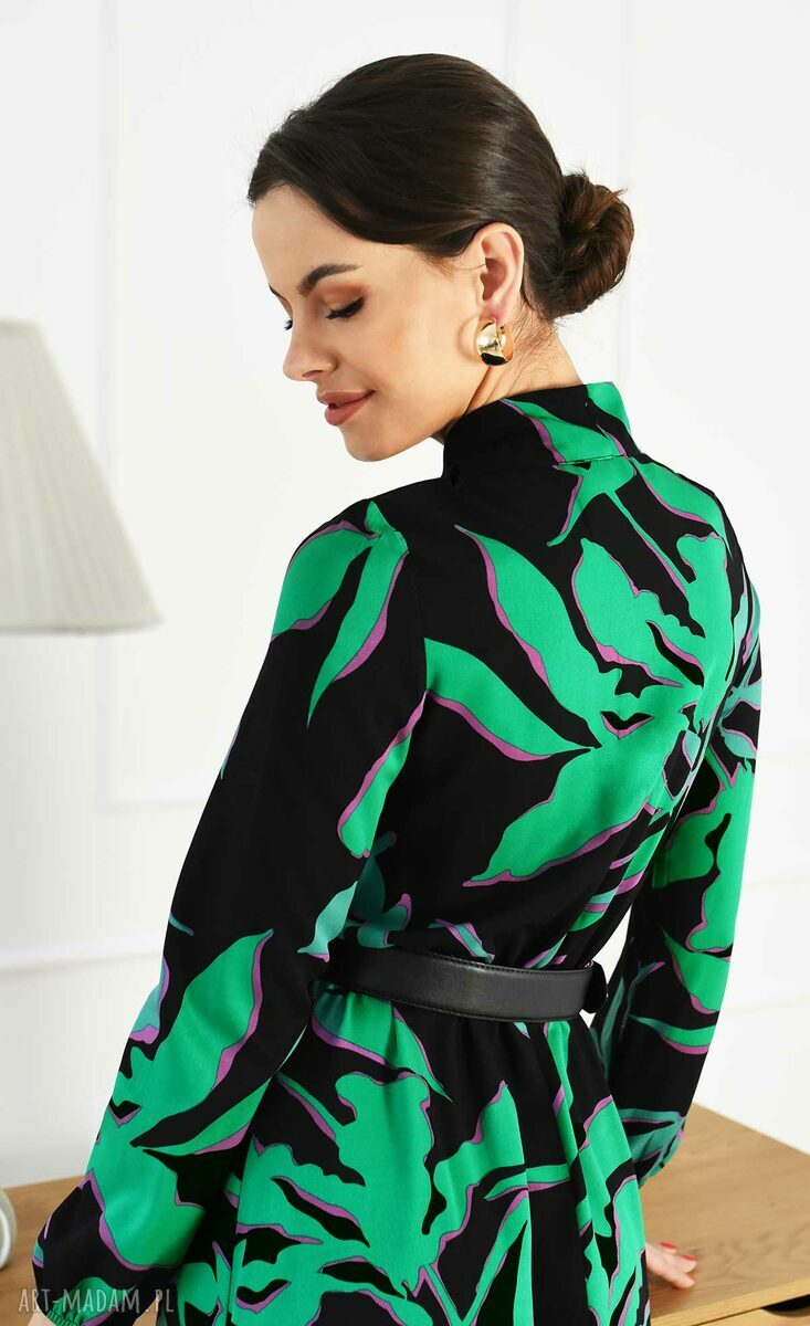 sukienki: Wiskozowa Sukienka Midi Total LAUREN (Vesper Zieleń) handmade