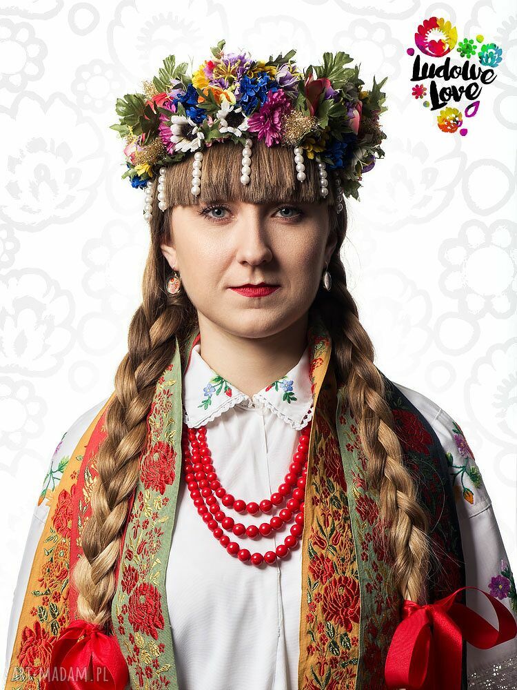 Kolczyki wiszące JESIENNY FOLK - ręcznie robione wycinanki łowickie