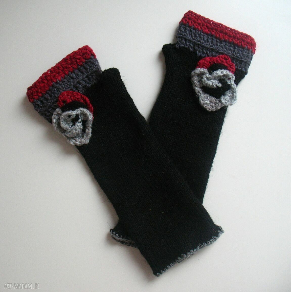 rękawiczki: rękawiczki mitenki handmade