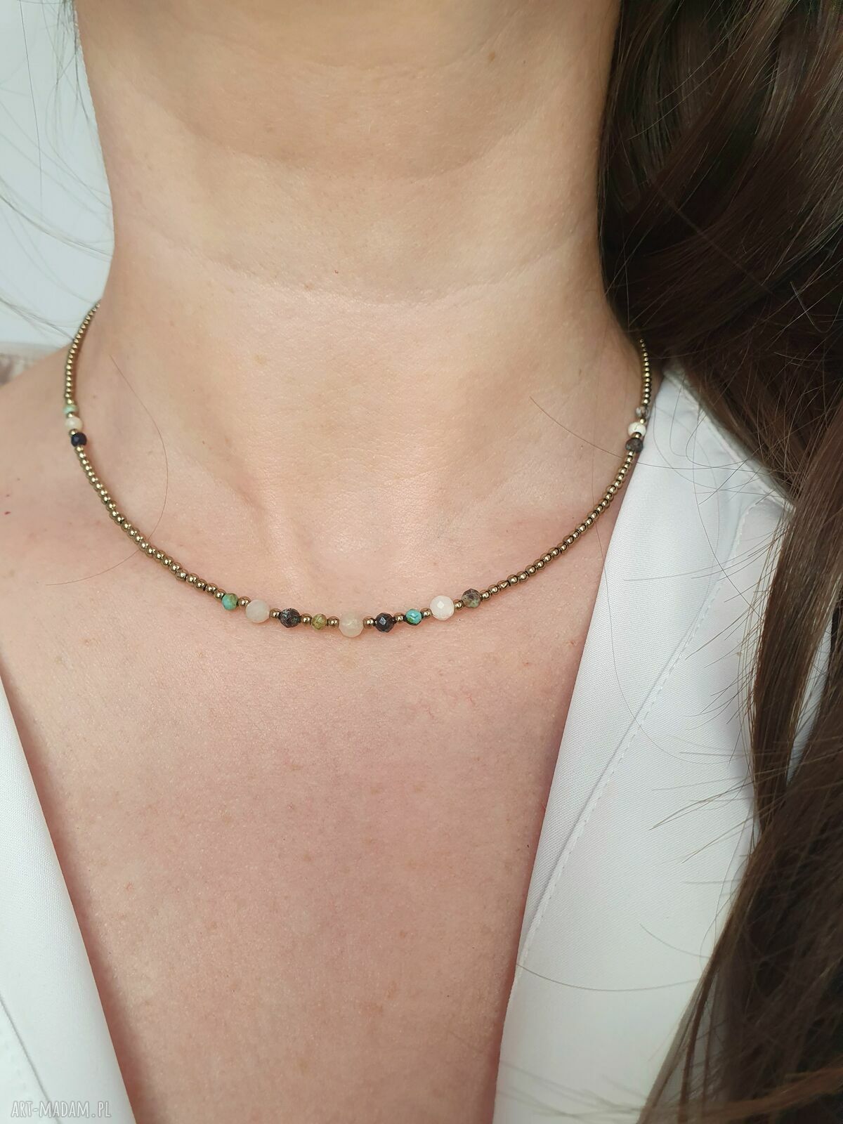 WODNIK - naszyjnik dla znaków zodiaku (choker) ze stali chirurgicznej