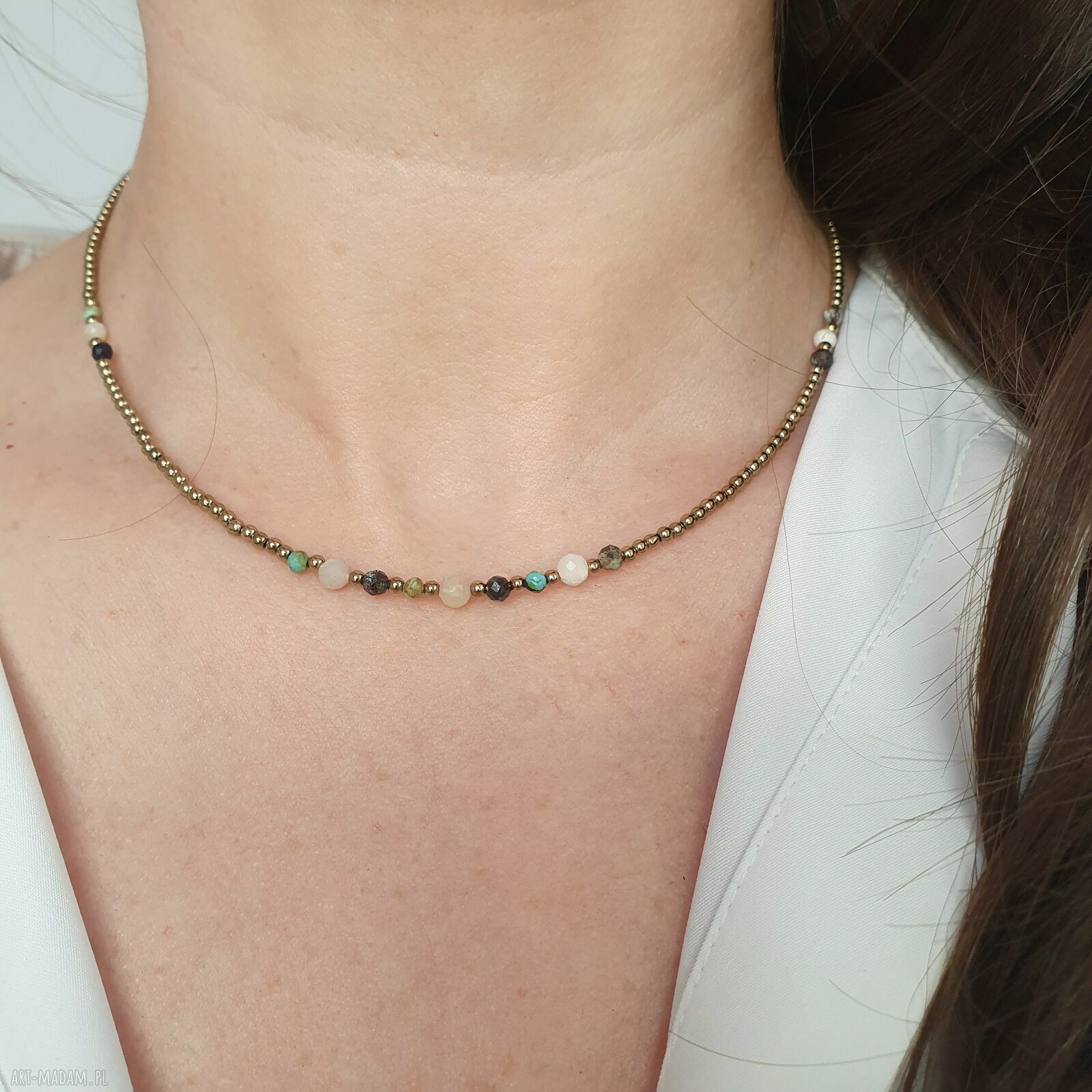 WODNIK - naszyjnik dla znaków zodiaku (choker) ze stali chirurgicznej