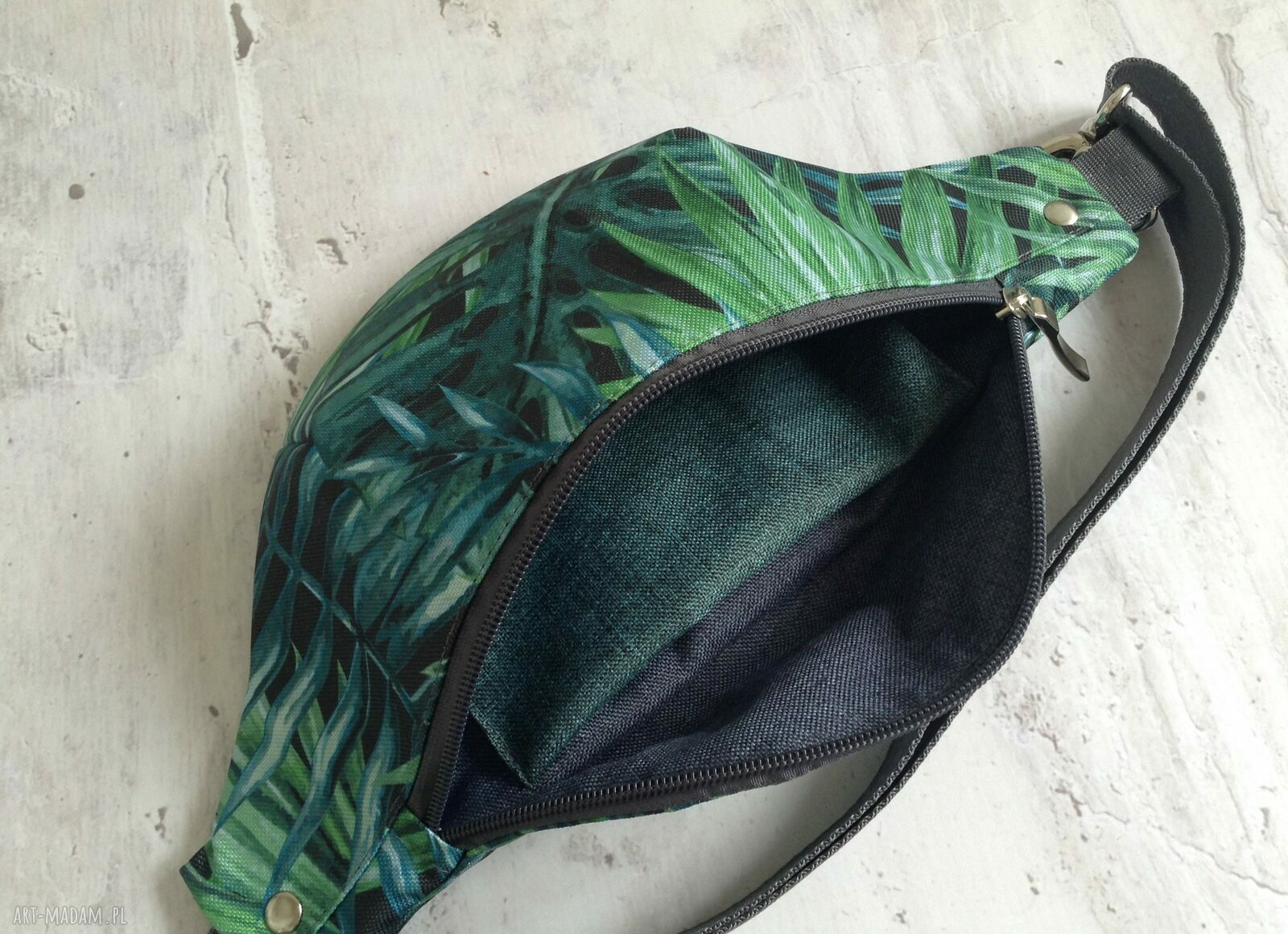 Wodoodporna nerka/saszetka L z motywem palm