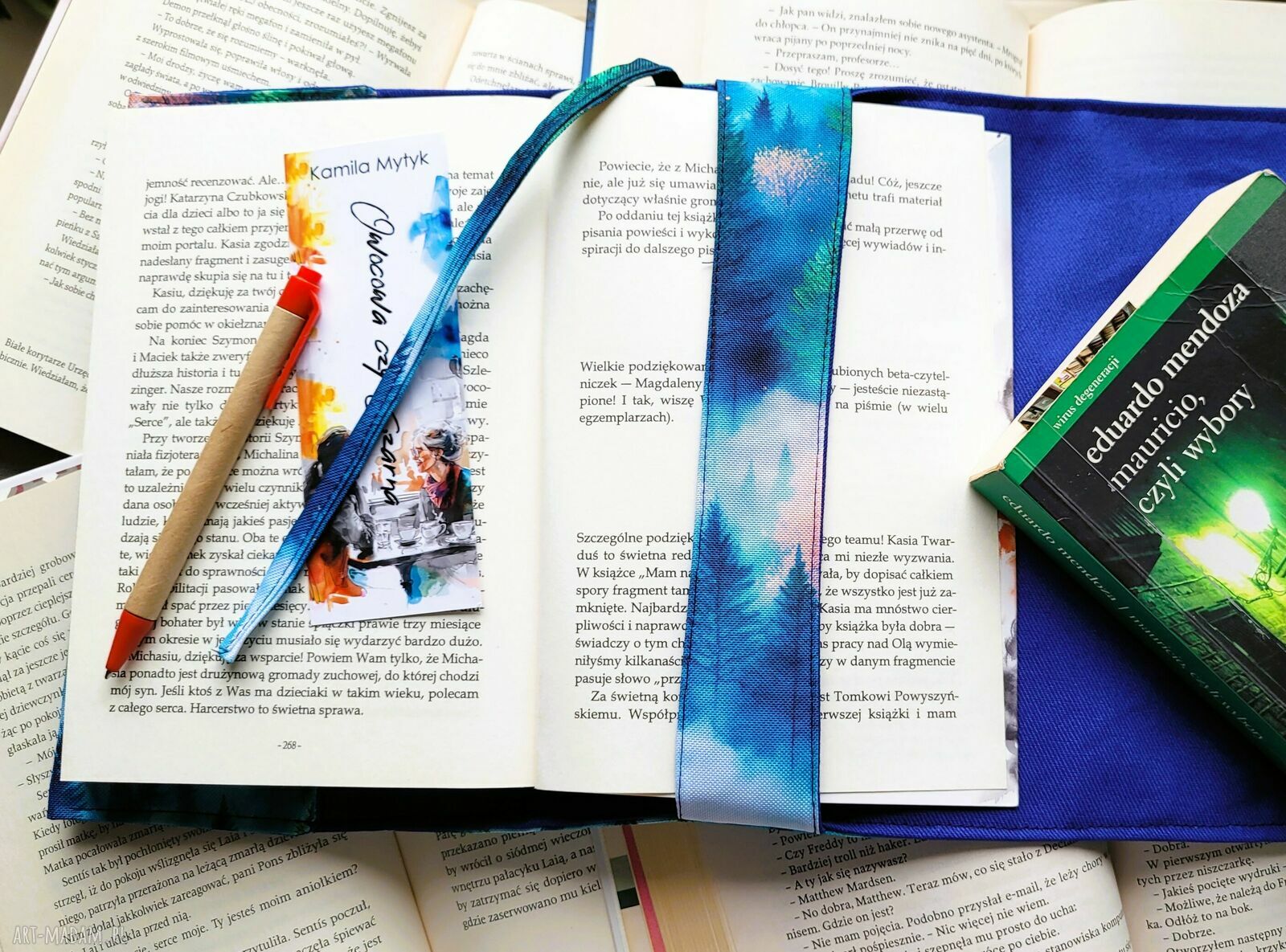 Wodoodporne etui na książkę i notes jesienny las (bookcover otulacz)