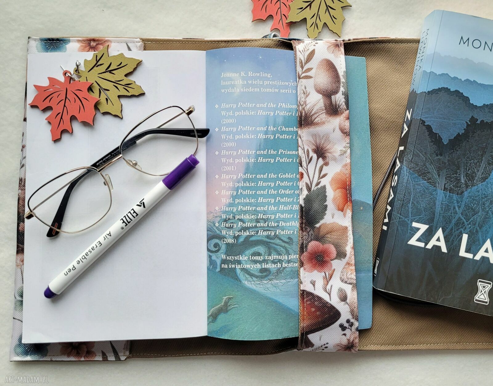 Wodoodporne etui na książkę i notes - jesienne grzyby